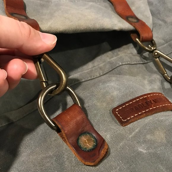 “The Scout” Backpack by Bradley Mountain waxed canvas and leather hiking pack - Picture 12 of 16